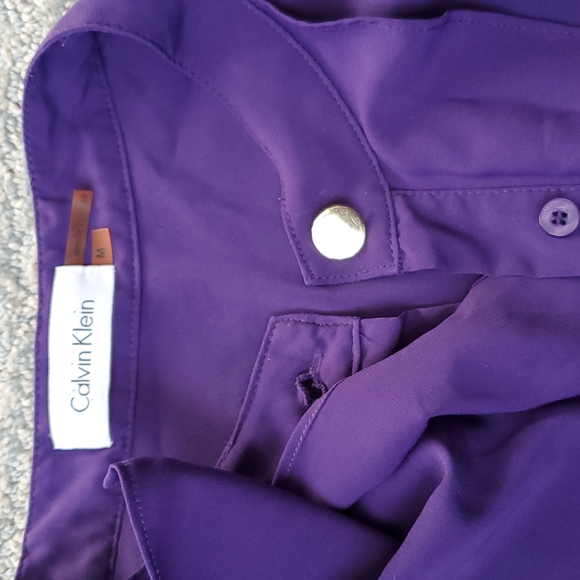 Calvin Klein Purple Sleeveless Blouse - Picture 2 of 3